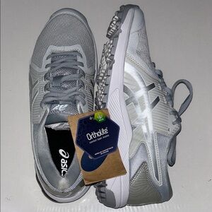 Asics Gray and Silver Women's Athletic Golf Sneakers